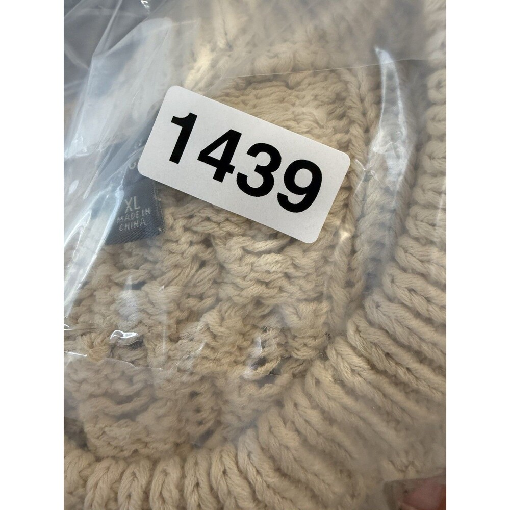LL Bean Sweater Mens XL Cable Knit Signature Fisherman Sweater cotton 505183 Wea - Picture 12 of 12